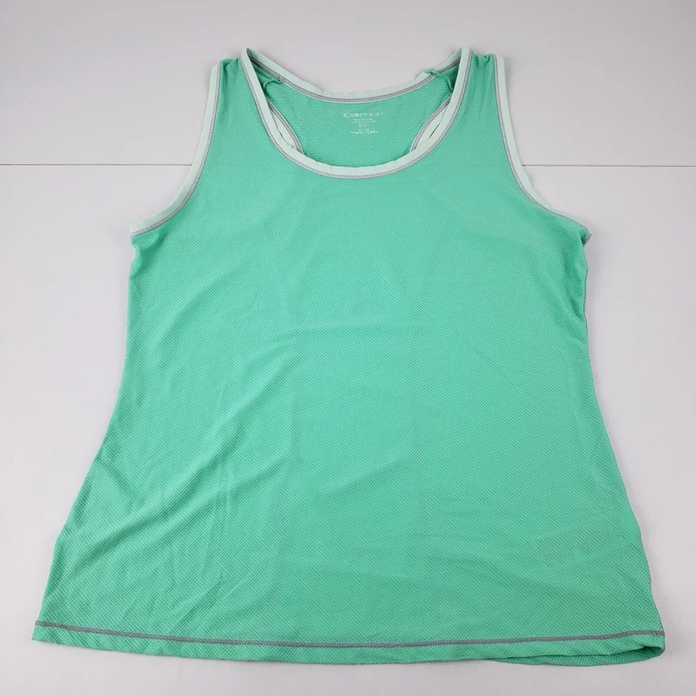 ExOfficio Tank Top‎ Women's XL Green Racerback Stretch Top